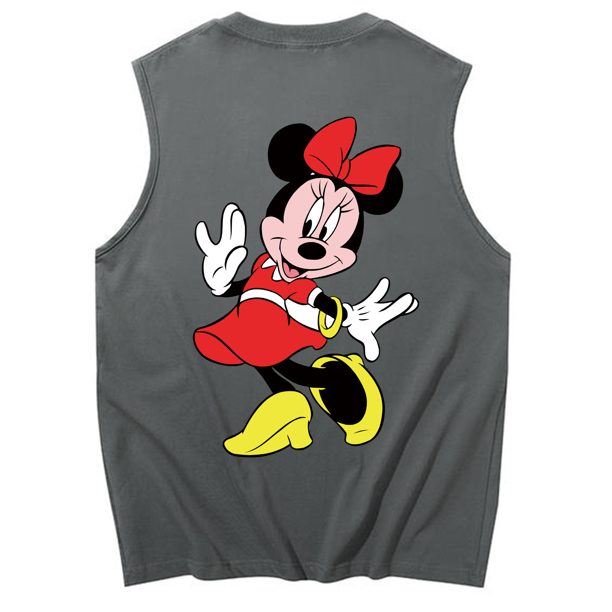 （画像用） ミッキーマウス Mickey Mouse コットン100％タンクトップ（背面プリント）